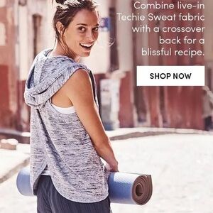 Athleta Sleeveless Zip-Up Hoodie